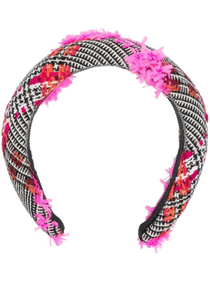 

Tufted checked headband, Karl Lagerfeld Tufted checked headband