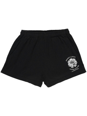 

Hotel Disco logo-embroidered shorts, Sporty & Rich Hotel Disco logo-embroidered shorts