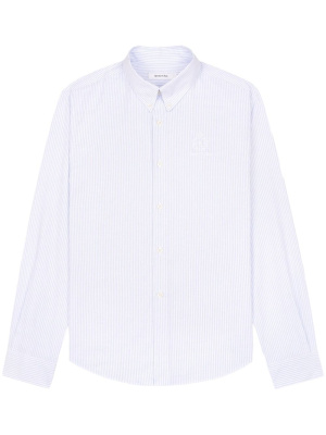 

Crown-logo striped Oxford shirt, Sporty & Rich Crown-logo striped Oxford shirt
