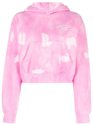 

Wellness tie-dye cotton hoodie, Sporty & Rich Wellness tie-dye cotton hoodie