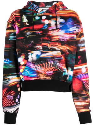 

Graphic-print cotton hoodie, MOSCHINO JEANS Graphic-print cotton hoodie