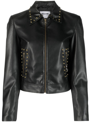 

Stud-detail zip-up jacket, MOSCHINO JEANS Stud-detail zip-up jacket