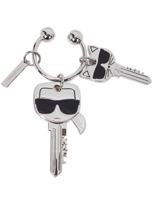 

K/Ikonik 2.0 key-pendant keyring, Karl Lagerfeld K/Ikonik 2.0 key-pendant keyring