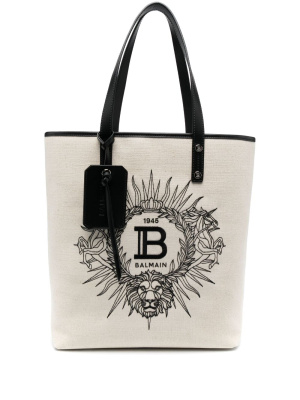 

Varsity embroidered-logo tote bag, Balmain Varsity embroidered-logo tote bag