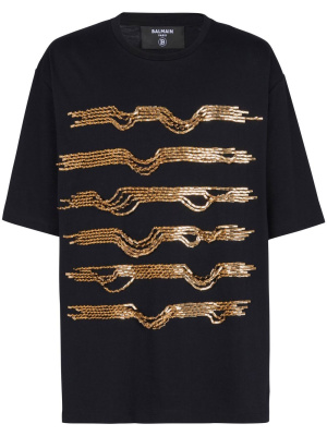 

Chain-trim T-shirt, Balmain Chain-trim T-shirt