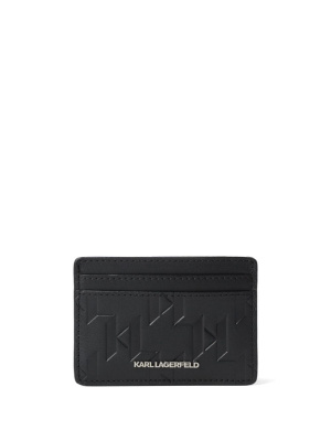 

K/Loom embossed leather cardholder, Karl Lagerfeld K/Loom embossed leather cardholder