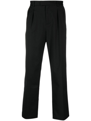

Logo-embroidered pleat-detail tailored trousers, Karl Lagerfeld Logo-embroidered pleat-detail tailored trousers