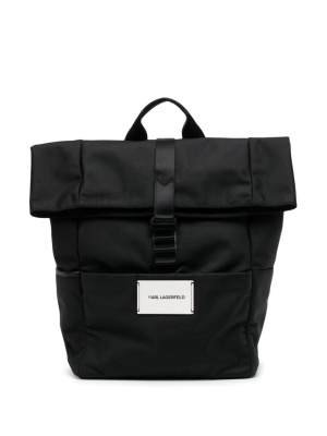 

K/Hook logo-patch backpack, Karl Lagerfeld K/Hook logo-patch backpack