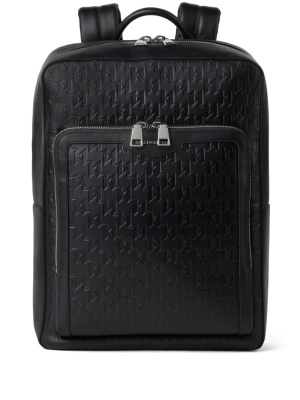 

K/LOOM monogram-embossed leather backpack, Karl Lagerfeld K/LOOM monogram-embossed leather backpack