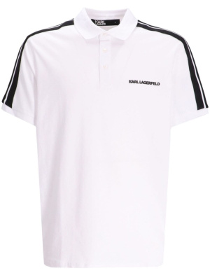 

Logo-print cotton polo shirt, Karl Lagerfeld Logo-print cotton polo shirt