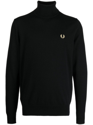 

Logo-embroidered roll-neck jumper, Fred Perry Logo-embroidered roll-neck jumper