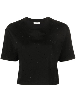 

Logo-embroidered cotton T-shirt, SANDRO Logo-embroidered cotton T-shirt