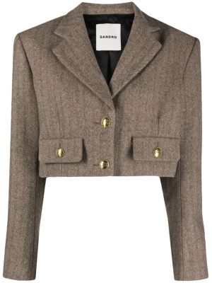 

Single-breasted cropped blazer, SANDRO Single-breasted cropped blazer