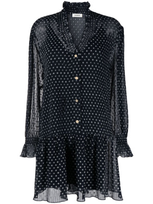 

Torelle embroidered ruffled minidress, SANDRO Torelle embroidered ruffled minidress