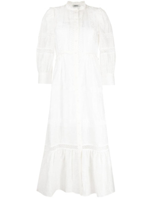 

Lace-detail midi dress, SANDRO Lace-detail midi dress