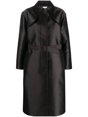 

Belted satin trench coat, SANDRO Belted satin trench coat