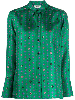 

Graphic-print long-sleeve shirt, SANDRO Graphic-print long-sleeve shirt
