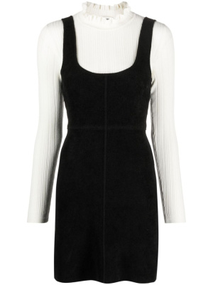

Layered knitted pinafore dress, SANDRO Layered knitted pinafore dress