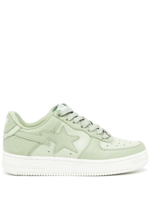 

Logo-patch leather sneakers, A BATHING APE® Logo-patch leather sneakers