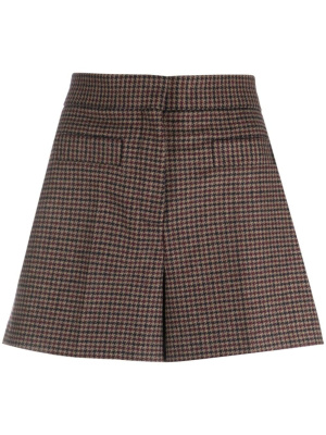 

Houndstooth high-waisted shorts, SANDRO Houndstooth high-waisted shorts