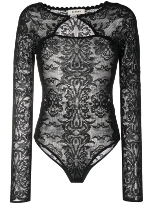 

Cut-out lace bodysuit, SANDRO Cut-out lace bodysuit