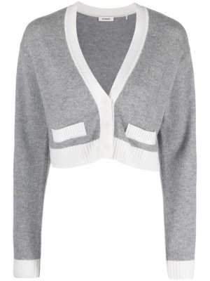 

Cropped V-neck cardigan, SANDRO Cropped V-neck cardigan