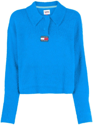 

Logo-patch furry polo shirt, Tommy Jeans Logo-patch furry polo shirt