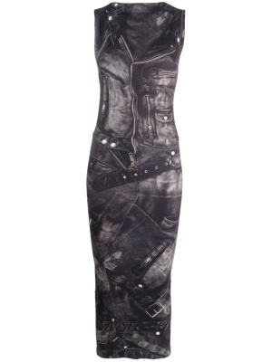 

Graphic-print sleeveless midi dress, Acne Studios Graphic-print sleeveless midi dress