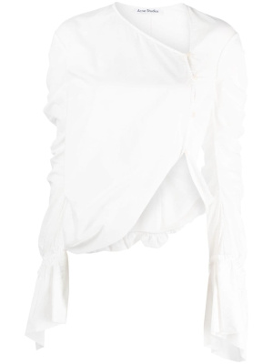 

Draped asymmetric cotton blouse, Acne Studios Draped asymmetric cotton blouse
