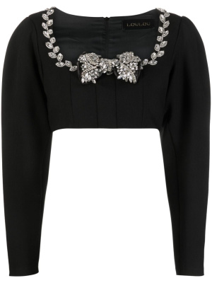 

Maeva embellished bow-detail crop top, Loulou Maeva embellished bow-detail crop top