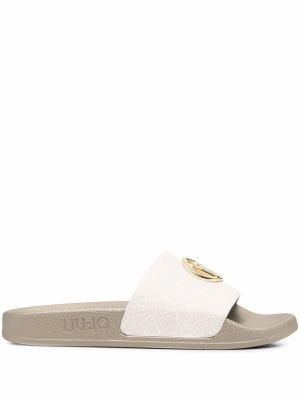 

Logo-plaque monogram slides, LIU JO Logo-plaque monogram slides