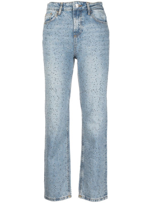 

Rhinestone-embellished straight-leg jeans, LIU JO Rhinestone-embellished straight-leg jeans