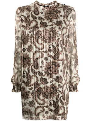 

Paisley-print pleated minidress, LIU JO Paisley-print pleated minidress