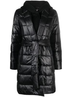 

Belted-waist padded raincoat, LIU JO Belted-waist padded raincoat