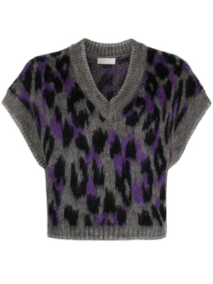 

Leopard-jacquard vest, LIU JO Leopard-jacquard vest
