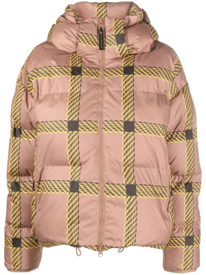 

Grid-patterned padded jacket, Adidas by Stella McCartney Grid-patterned padded jacket