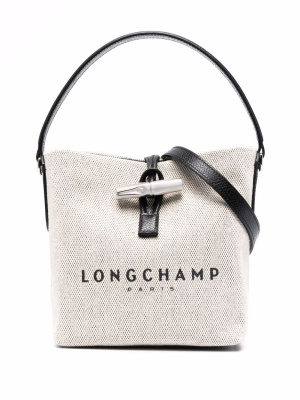 

Small Roseau canvas bucket bag, Longchamp Small Roseau canvas bucket bag