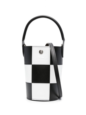 

Épure XS checked leather bucket bag, Longchamp Épure XS checked leather bucket bag