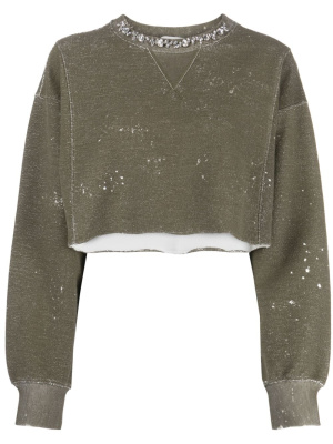 

Bleached-effect cropped sweatshirt, Golden Goose Bleached-effect cropped sweatshirt