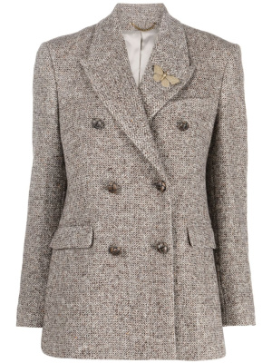 

Double-breasted herringbone-pattern jacket, Golden Goose Double-breasted herringbone-pattern jacket