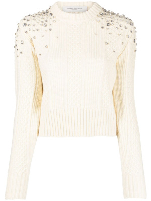 

Crystal-embellished virgin wool jumper, Golden Goose Crystal-embellished virgin wool jumper