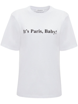 

Slogan-print cotton T-shirt, Victoria Beckham Slogan-print cotton T-shirt