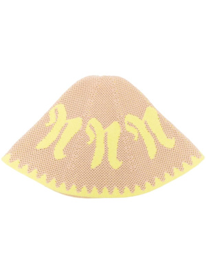 

Logo-jacquard knitted bucket hat, Nanushka Logo-jacquard knitted bucket hat