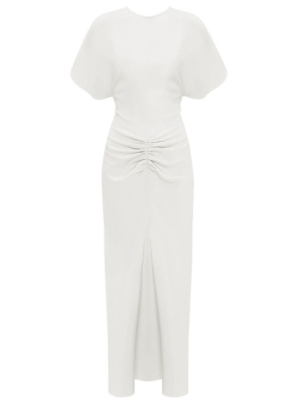 

Gathered-waist flared dress, Victoria Beckham Gathered-waist flared dress