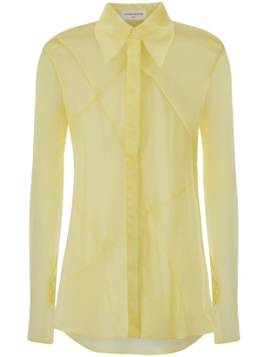 

Spiral seam sheer blouse, Victoria Beckham Spiral seam sheer blouse