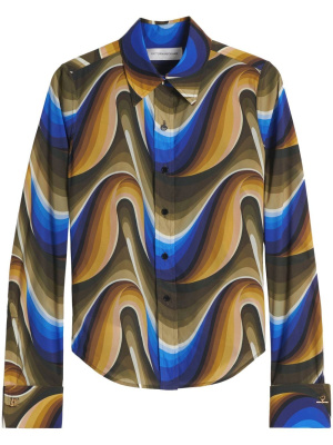 

Psychedelic wave-print shirt, Victoria Beckham Psychedelic wave-print shirt