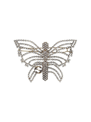 

Crystal-embellished butterfly hair slide, Gucci Crystal-embellished butterfly hair slide