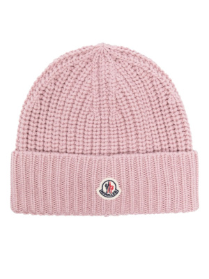 

Logo-patch ribbed-knit beanie, Moncler Logo-patch ribbed-knit beanie