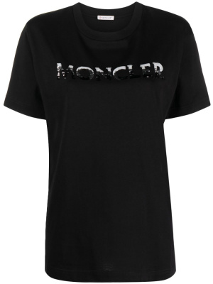 

Sequin-embellished cotton T-shirt, Moncler Sequin-embellished cotton T-shirt