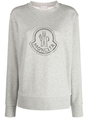 

Logo-embellished cotton-blend sweatshirt, Moncler Logo-embellished cotton-blend sweatshirt